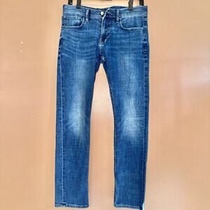Armani Exchange Women's Slim Fit Indigo Blue Denim Washed Jeans - 30S
